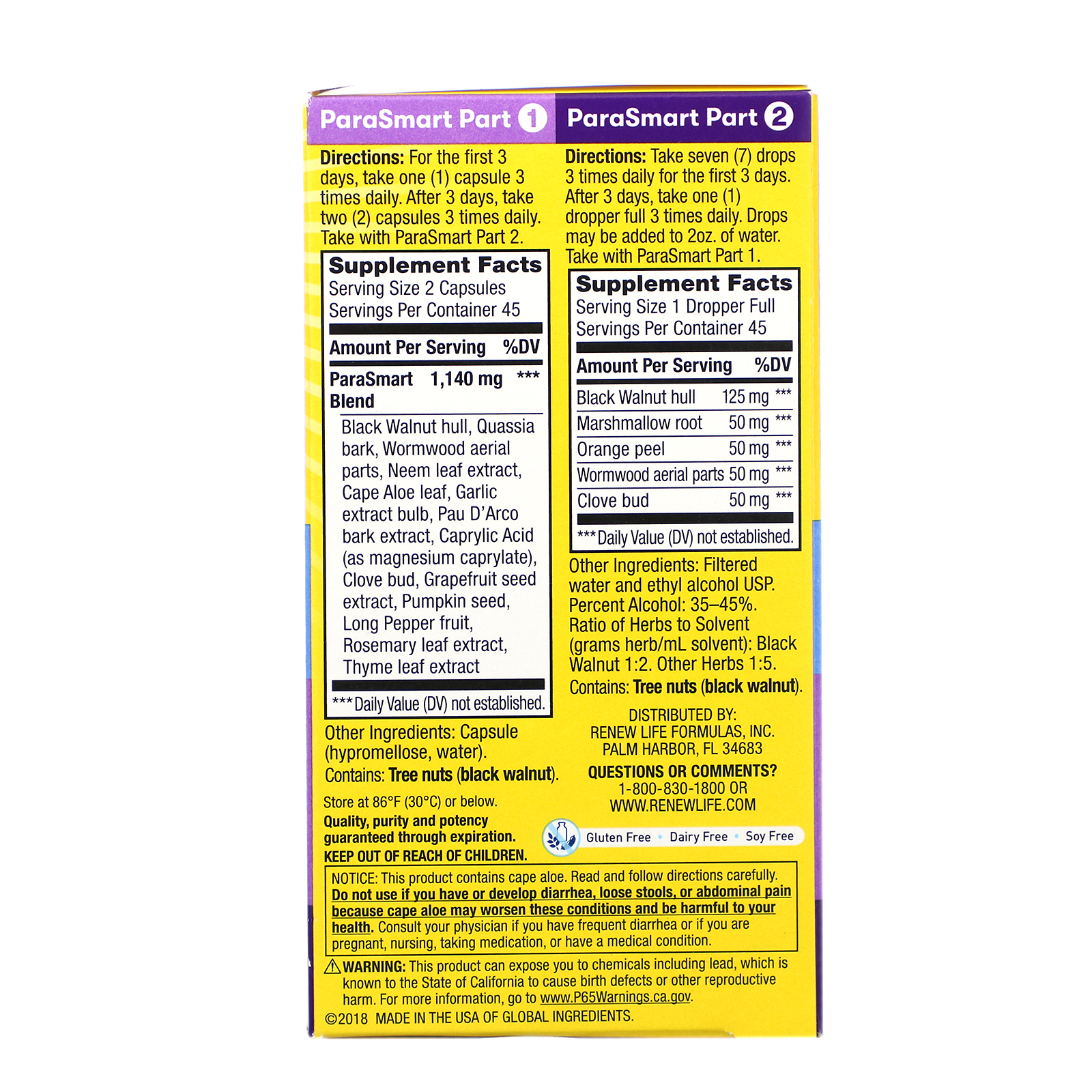 Comprar Renew Life, Direcionado, ParaSmart, Limpeza Microbiana, Programa de 2 Partes para 15 Dias - Imagem 2