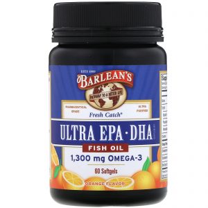 Comprar Barlean's, Fresh Catch Fish Oil, Omega-3, Ultra EPA/DHA, Orange Flavor, 60 Softgels