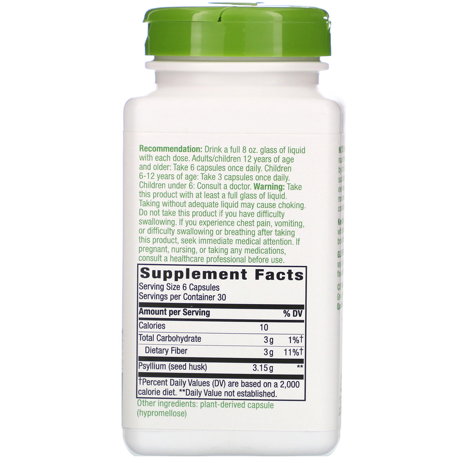 Comprar Nature's Way, Casca de psyllium, 525 mg, 180 Cápsulas Vegetais - Imagem 2