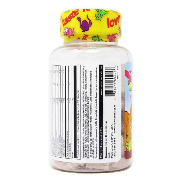 Comprar Kal, Multivitamínico MultiSaurus®, Frutas Vermelhas - 60 Patilhas Mastigáveis - Imagem 4