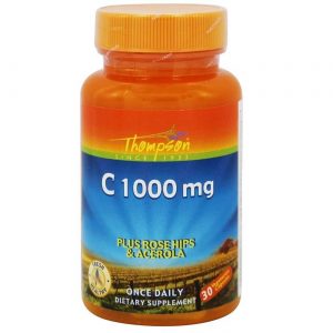 Comprar Thompson C 1000 mg com Rose Hips e Acerola 30 Cápsulas Vegetarianas