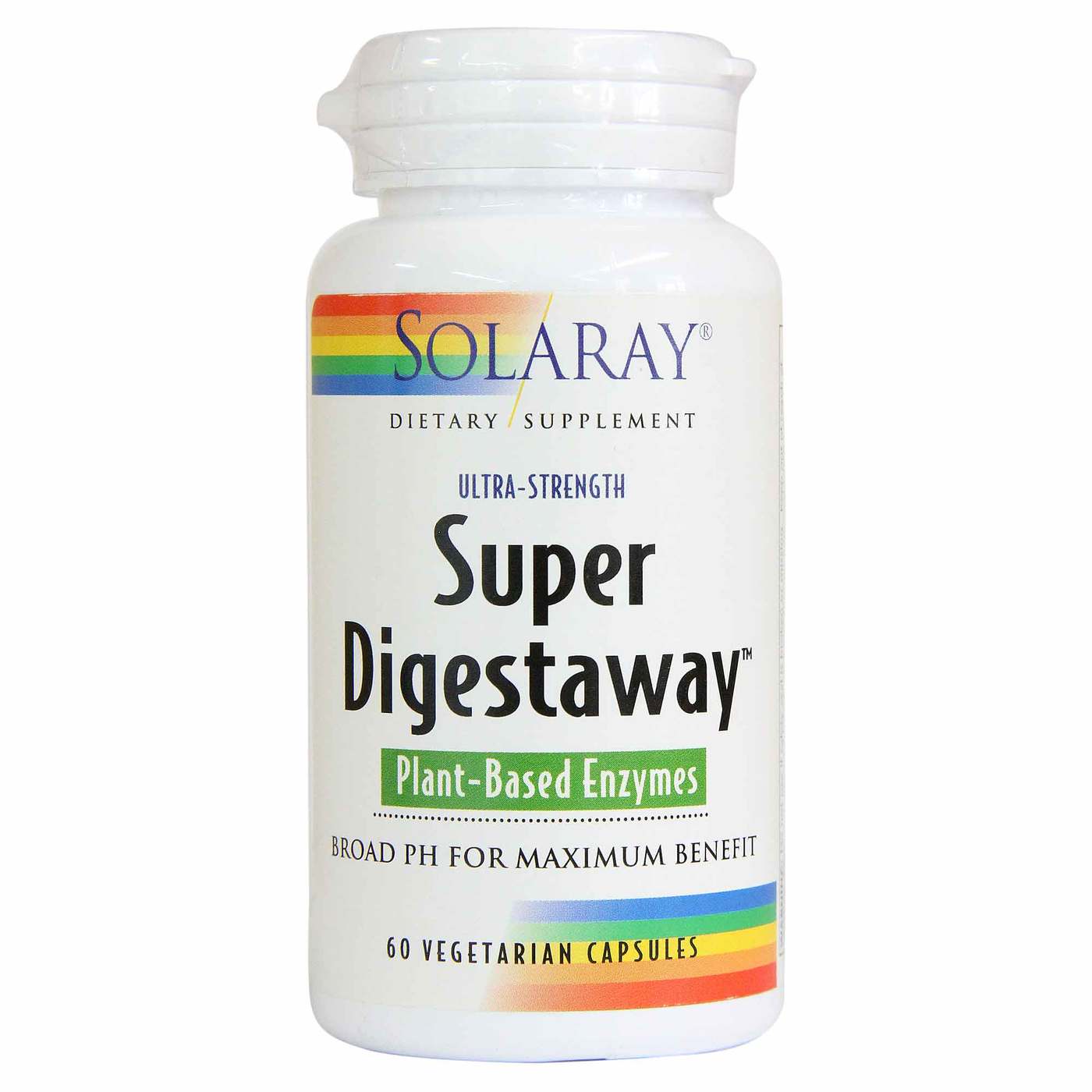 Comprar Solaray Super Digestaway Plant-Based Enzimas 60 Cápsulas Vegetarianas