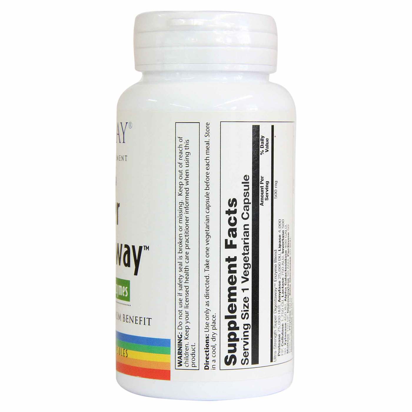 Comprar Solaray Super Digestaway Plant-Based Enzimas 60 Cápsulas Vegetarianas - Imagem 2