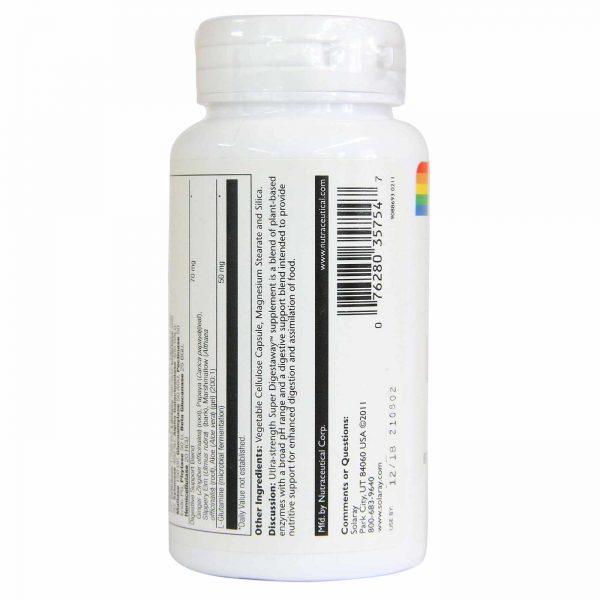 Comprar Solaray Super Digestaway Plant-Based Enzimas 60 Cápsulas Vegetarianas - Imagem 4