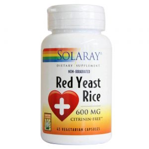 Comprar Solaray, Levedura de Arroz Vermelho - 600 mg - 45 Cápsulas Vegetarianas