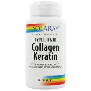 Comprar Solaray, Colágeno Queratina - 60 Cápsulas