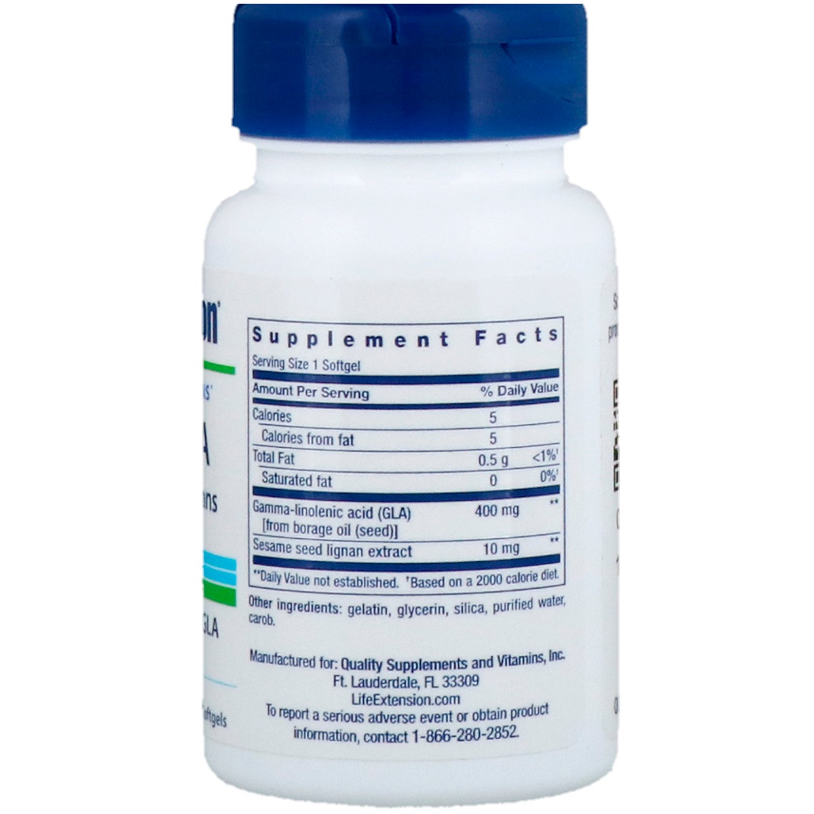 Comprar Life Extension, Mega GLA com Lignanas de Gergelim, 30 Cápsulas Softgel - Imagem 2