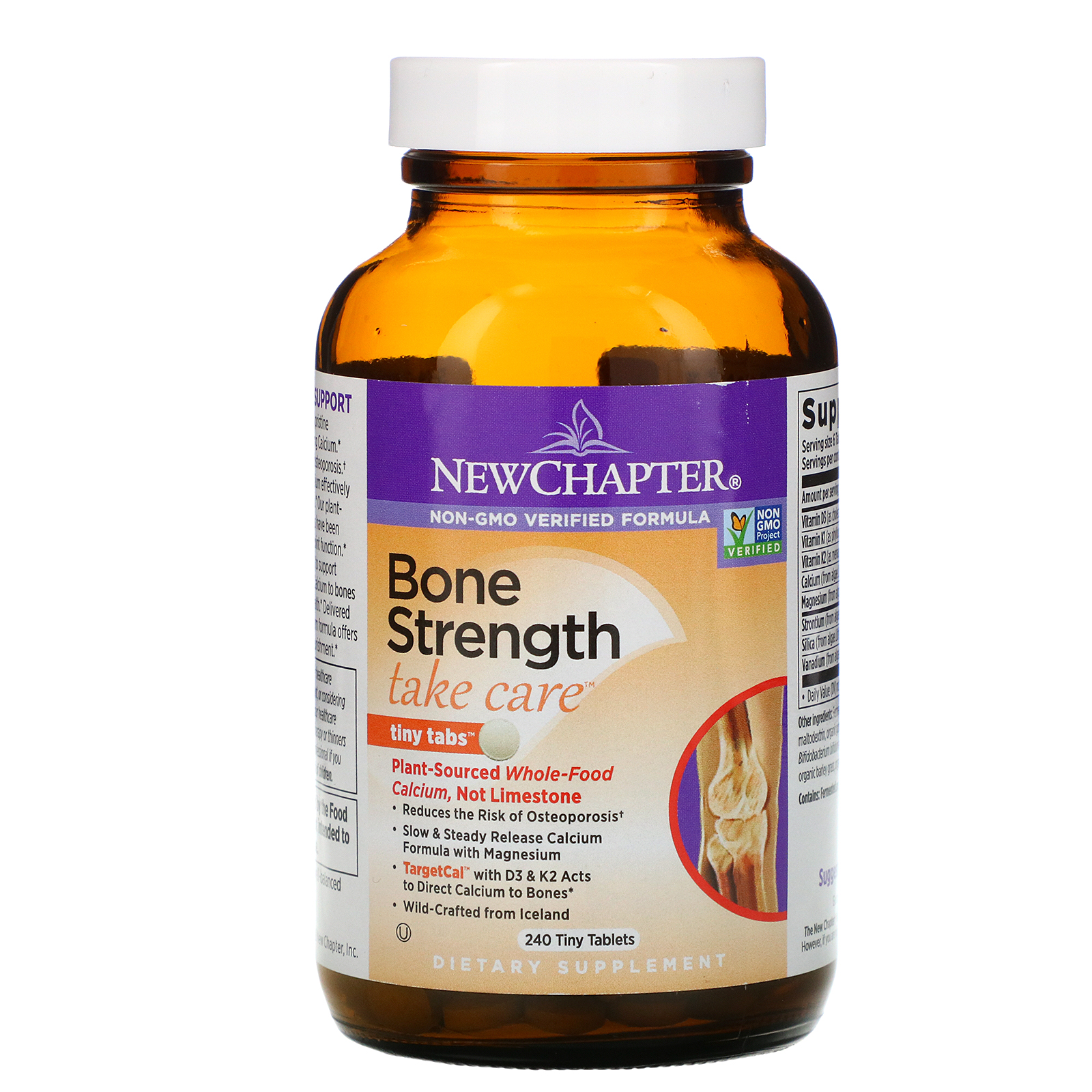 Comprar New Chapter, Bone Strength Take Care, 240 Tiny Tablets - Imagem 3