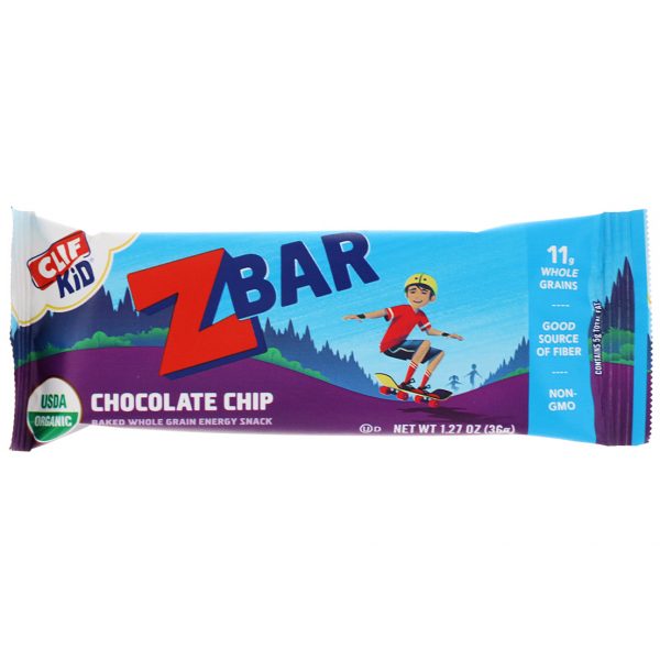 Comprar Clif Bar, Clif Kid, Organic Z Bar, Chocolate Chip, 18 Bars, 1.27 oz (36 g) Each - Imagem 4