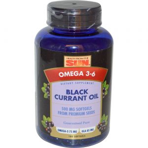 Comprar Health From the Sun, Óleo de Groselha Preta 500mg - 180 Cápsulas