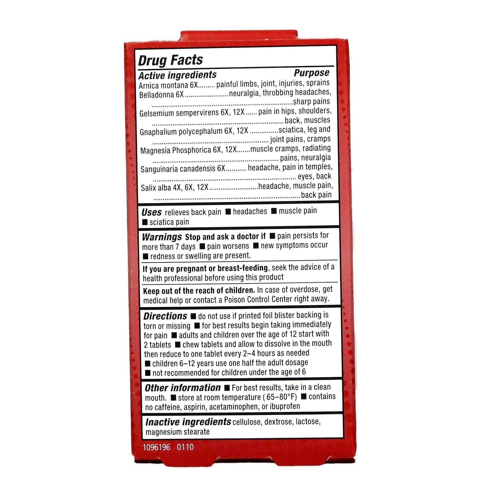 Comprar Natra-Bio Alívio da dor sem sabor 60 Tabletes - Imagem 2