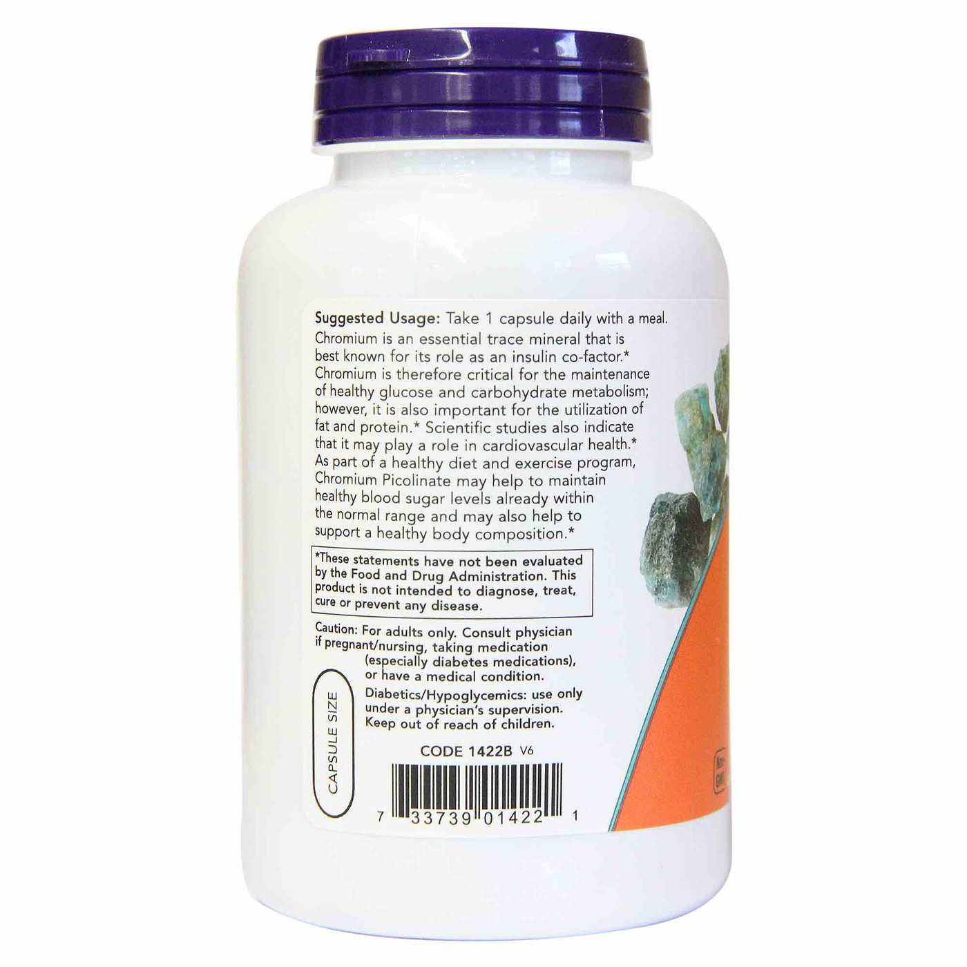 Comprar Policonato de Cromo 200 mcg Now Foods 250 Cápsulas - Imagem 2