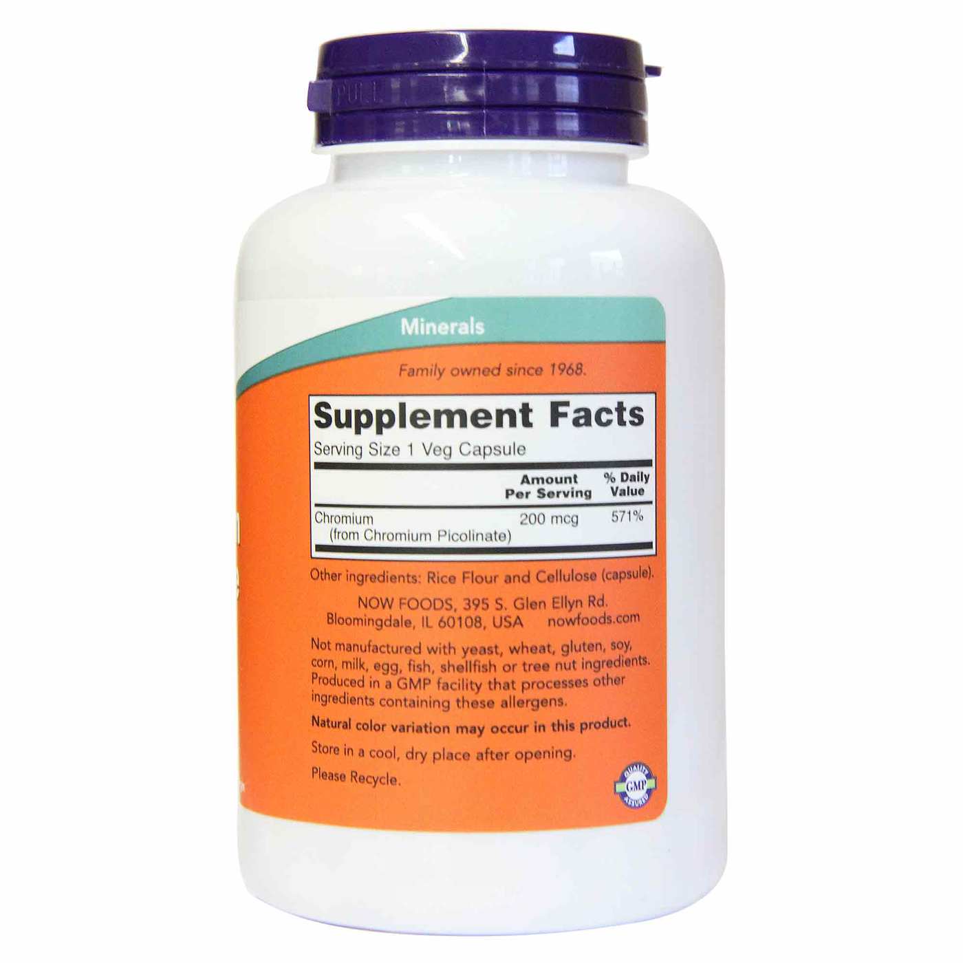 Comprar Policonato de Cromo 200 mcg Now Foods 250 Cápsulas - Imagem 3