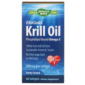 Comprar Nature's Way, EfaGold, Óleo de Krill, 500 mg, 60 Cápsulas de Softgel