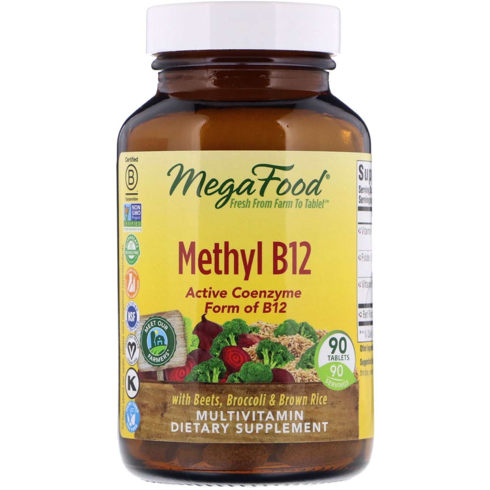 Comprar MegaFood, Metill B12, 90 Comprimidos
