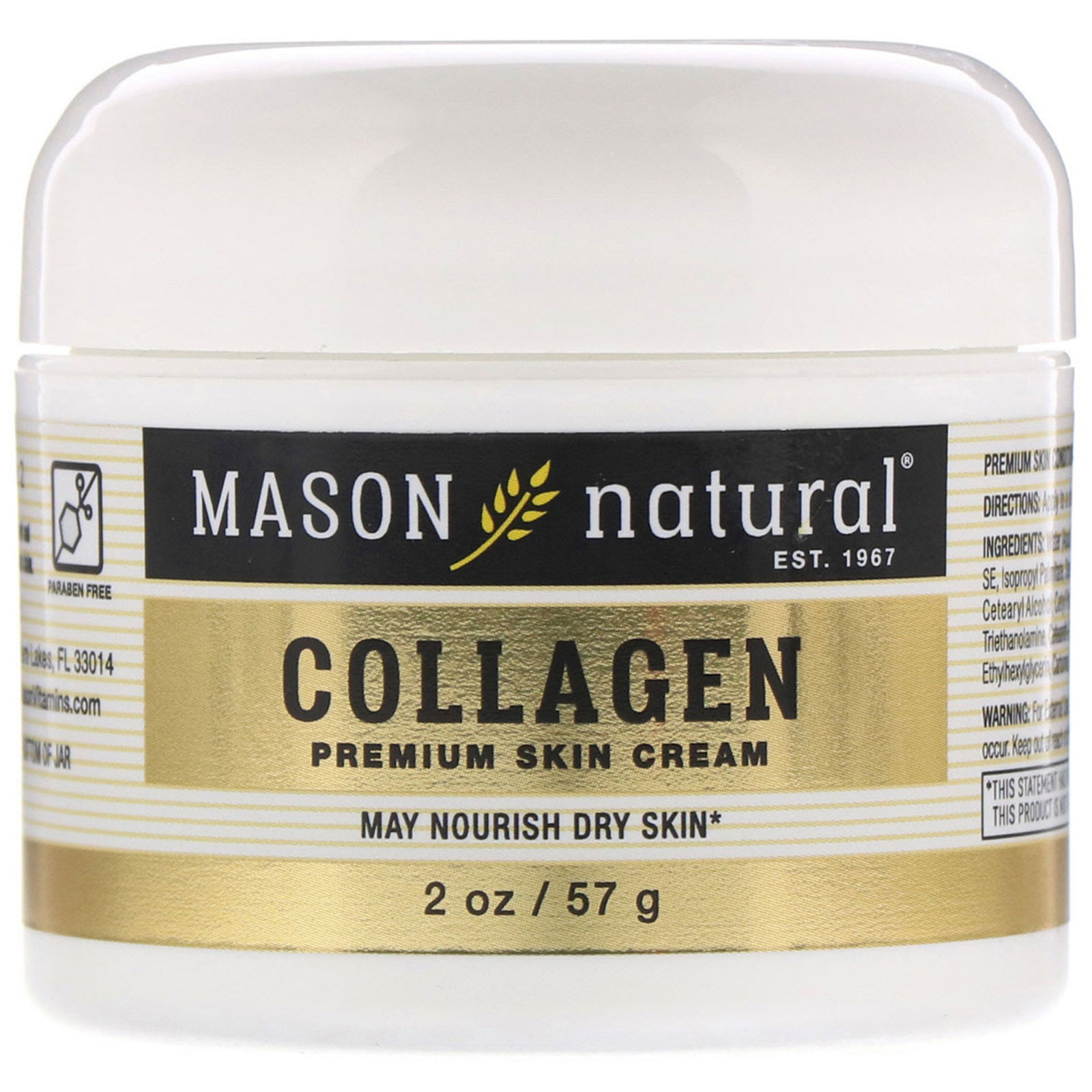 Comprar Mason Natural, Creme Premium de Colágeno para Pele, Perfume de Pera, 57 g (2 oz)