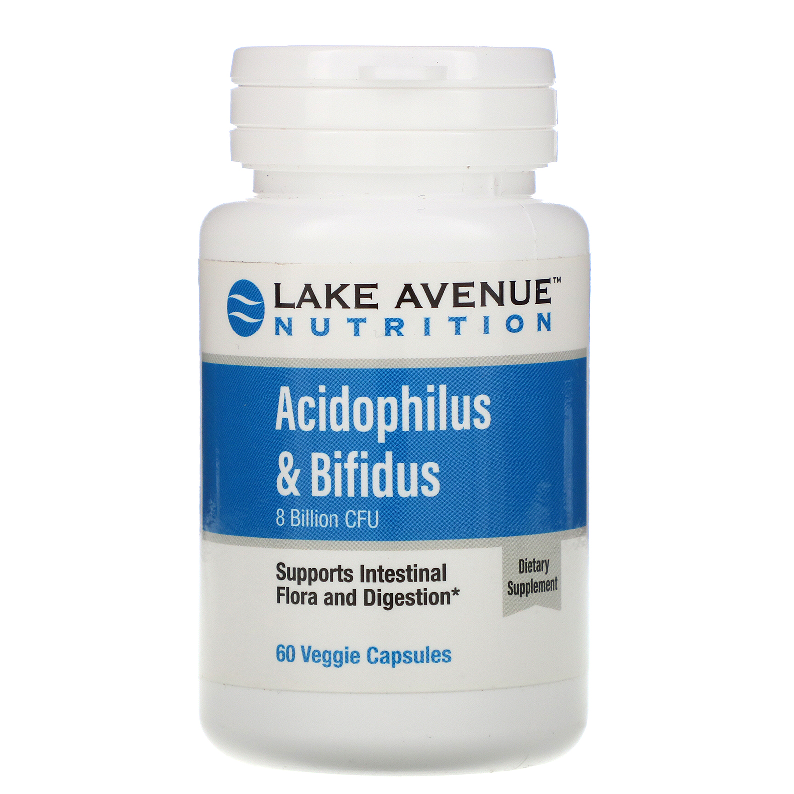 Comprar Lake Avenue Nutrition, Acidophilus & Bifidus, Probiotic Blend, 8 Billion CFU, 60 Veggie Capsules