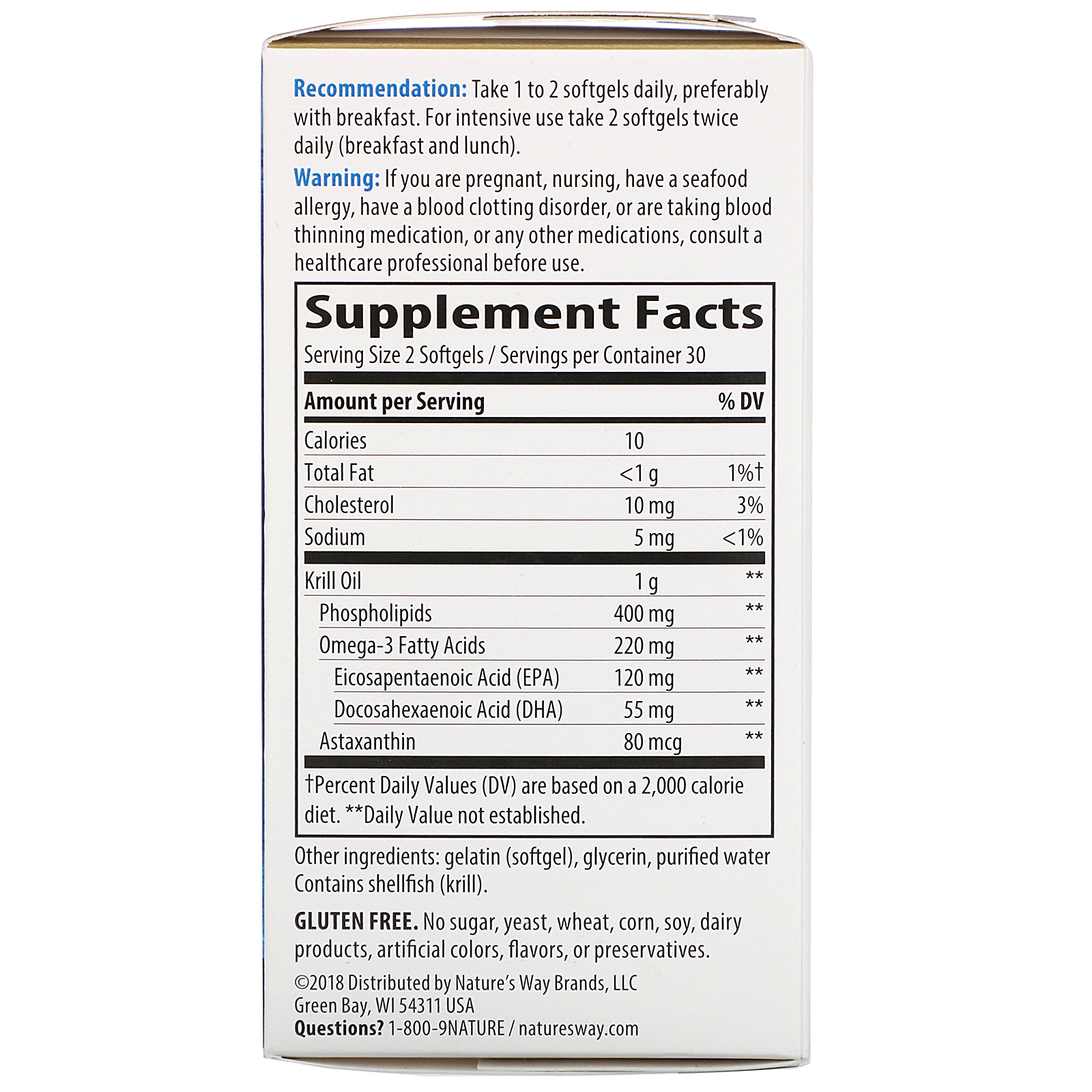 Comprar Nature's Way, EfaGold, Óleo de Krill, 500 mg, 60 Cápsulas de Softgel - Imagem 2