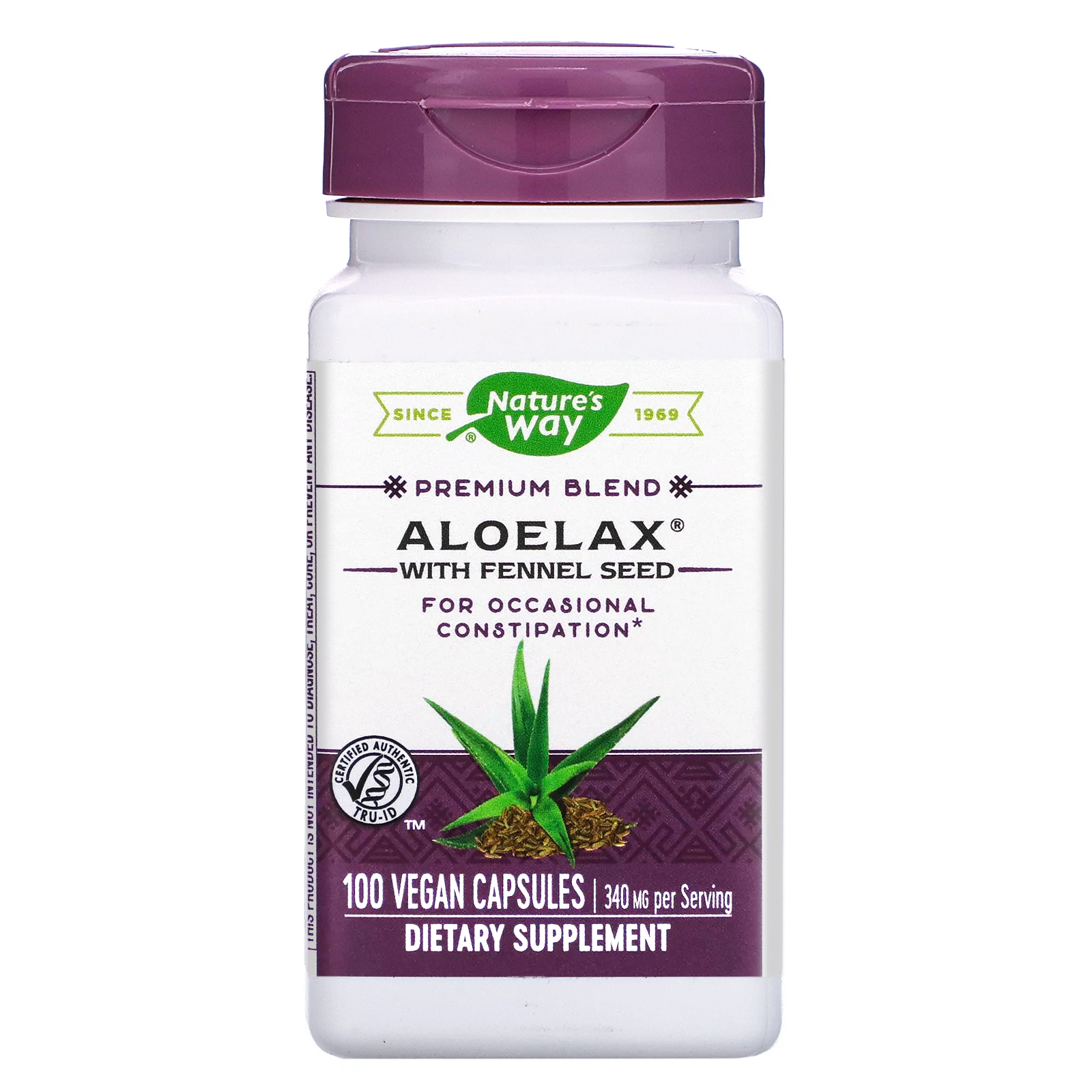 Comprar Nature's Way, Aloelax with Fennel Seed, 340 mg, 100 Vegan Capsules
