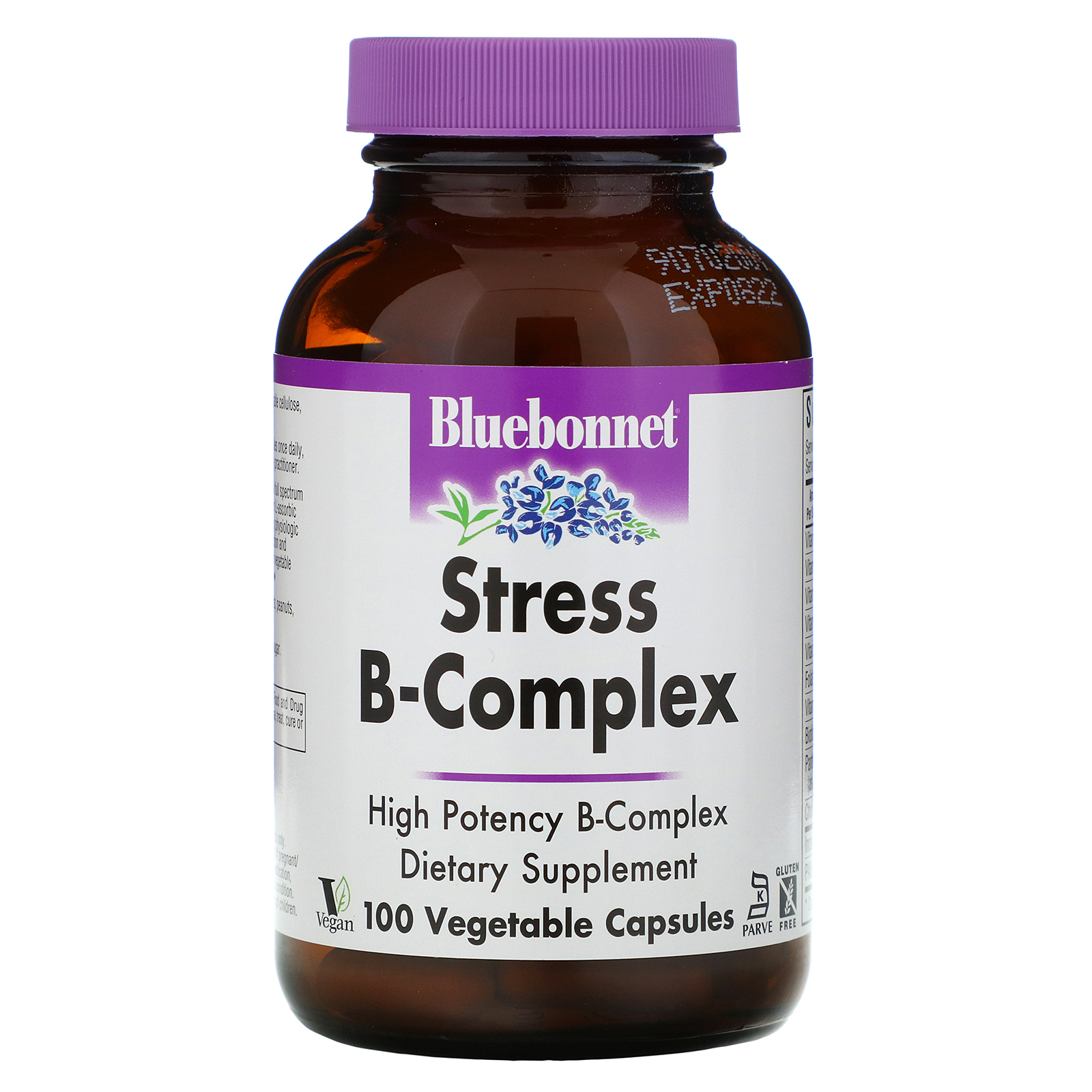 Comprar Bluebonnet Nutrition, Stress B-Complex, 100 Vegetable Capsules