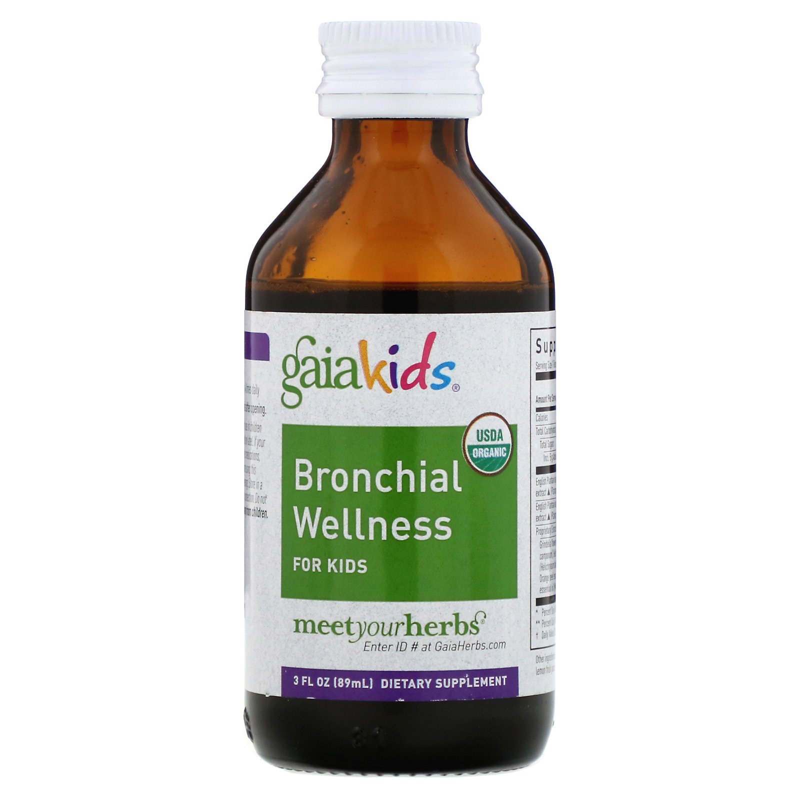 Comprar Gaia Herbs, Bronchial Wellness for Kids, 3 fl oz (89 ml) - Imagem 3