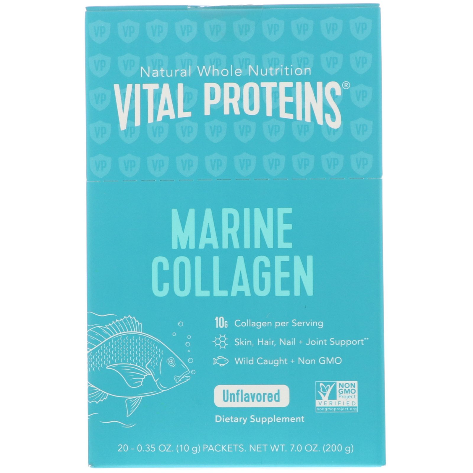 Comprar Vital Proteins, Marine Collagen, Unflavored, 20 Packets, 0.35 oz (10 g) Each