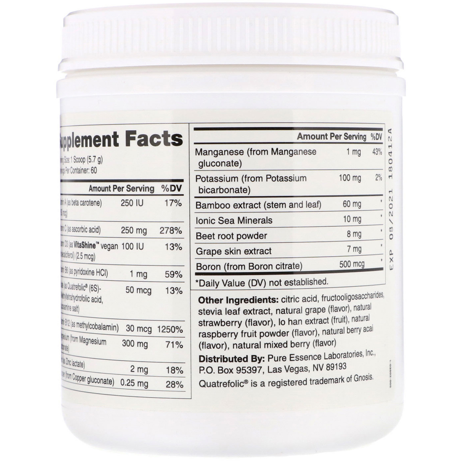 Comprar Pure Essence, Ionic-Fizz, Magnesium Plus, Frutas Sortidas, 12,06 oz (342 g) - Imagem 2