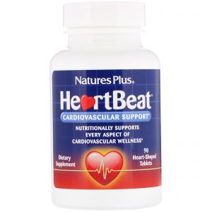 Comprar Nature's Plus, HeartBeat, Suporte Cardiovascular, 90 Comprimidos em Forma de Coração