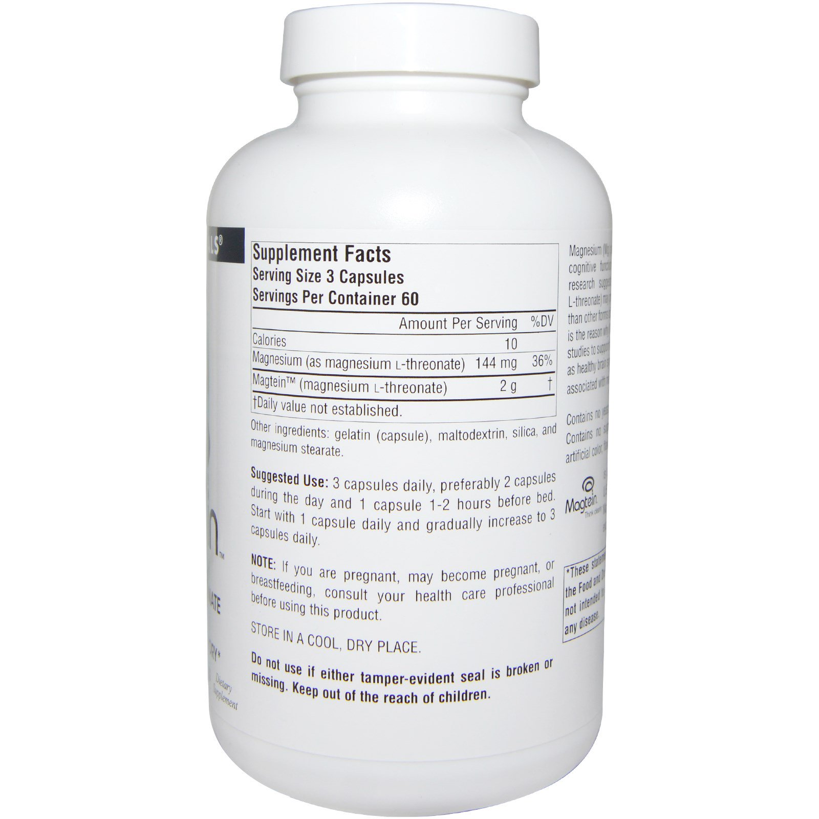 Comprar Source Naturals, Magtein, L-Treonato de Magnésio, 667 mg, 180 Cápsulas - Imagem 2