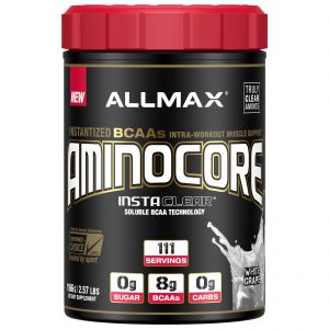 Comprar ALLMAX Nutrition, AMINOCORE, Instantized BCAAs Intra-Workout Muscle Support, White Grape, 2.57 lbs (1166 g)