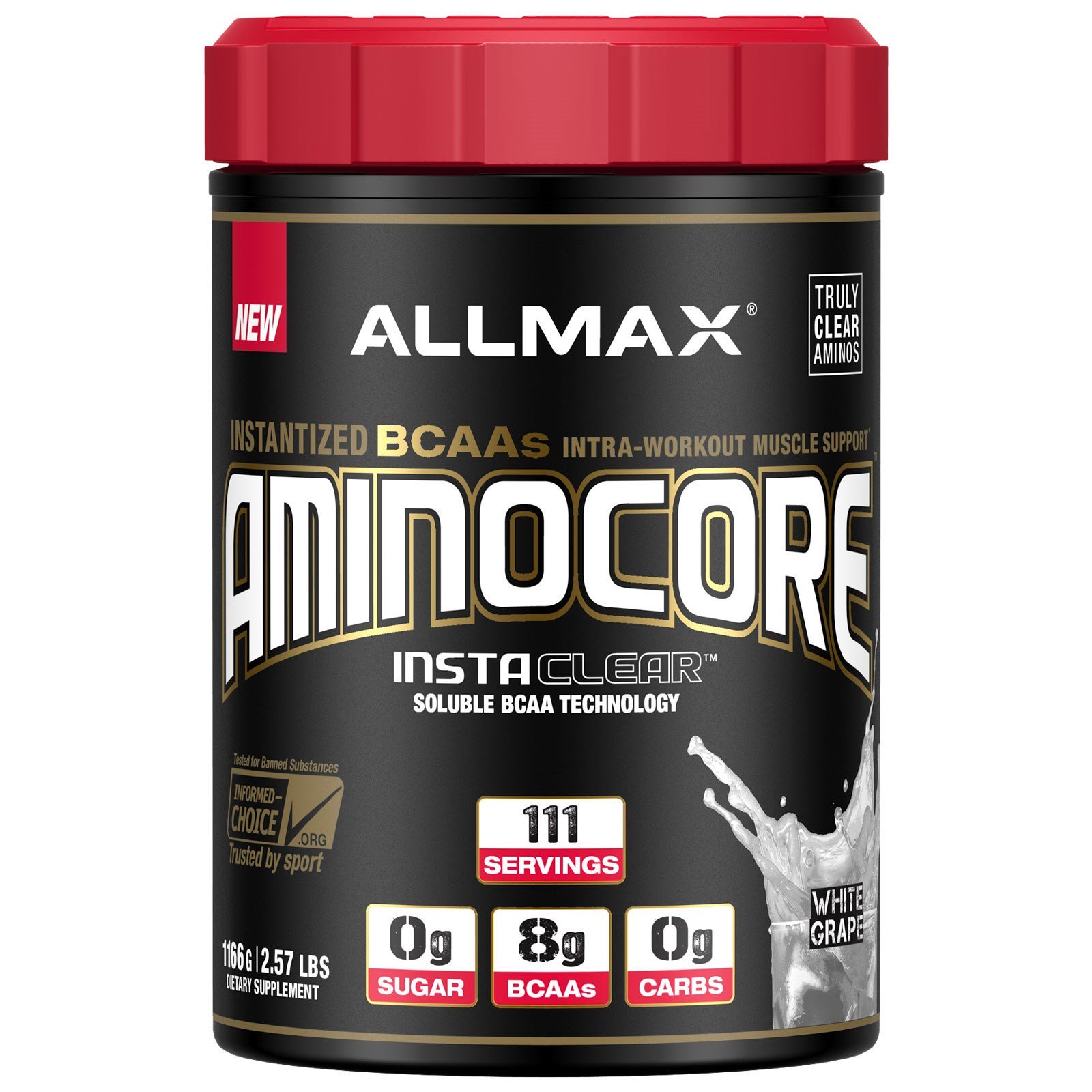 Comprar ALLMAX Nutrition, AMINOCORE, Instantized BCAAs Intra-Workout Muscle Support, White Grape, 2.57 lbs (1166 g)