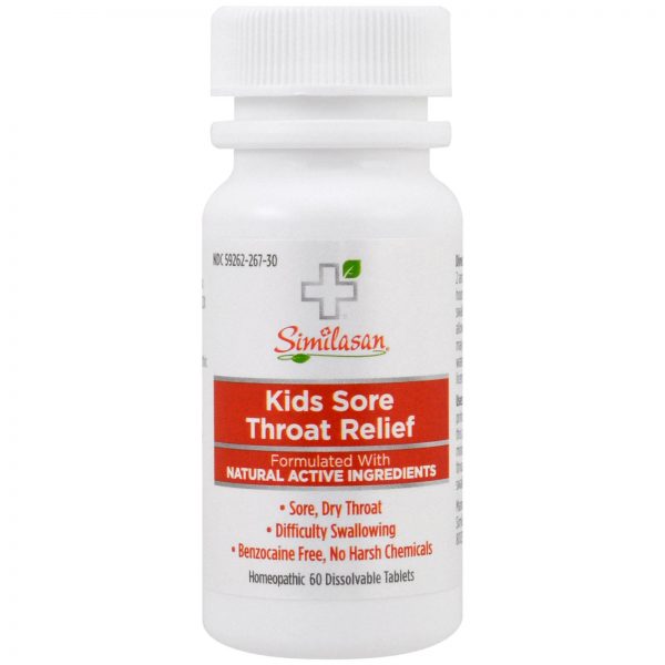 Comprar Similasan, Kids Sore Throat Relief, Guaiac Tree Actives, Kids 2+, 60 Dissolvable Tablets - Imagem 4