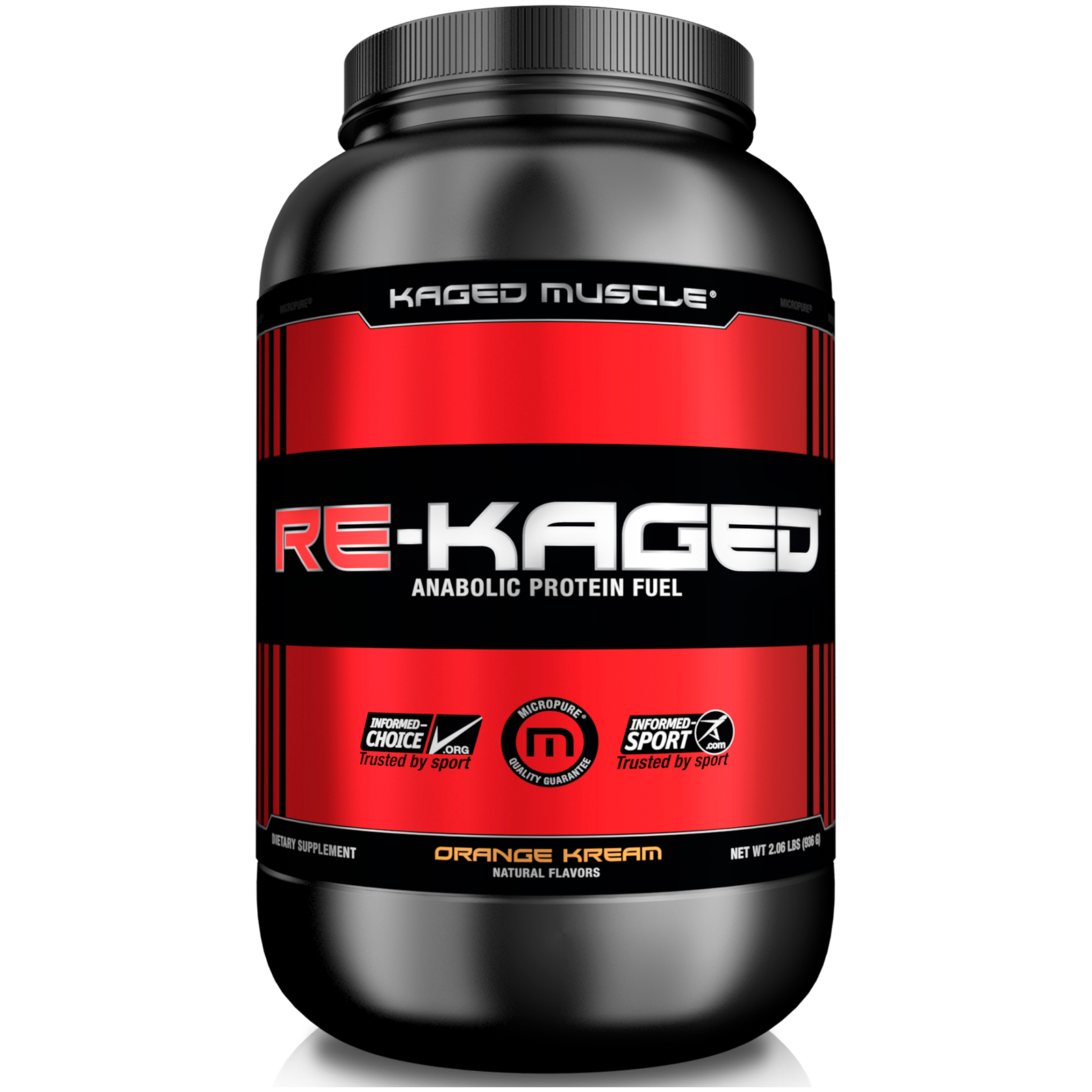 Comprar Kaged Muscle, Re-Kaged, Combustível de Proteína Anabólica, Creme de Laranja, 2,06 lbs (936 g)