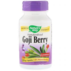 Comprar Nature's Way, Goji Berry, Padronizado, 60 Cápsulas Vegetarianas