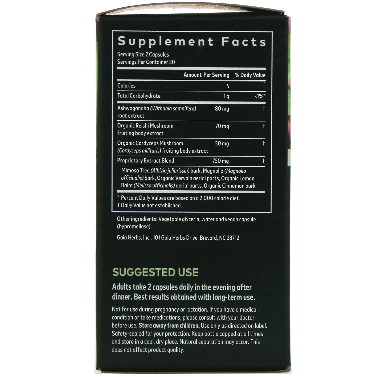 Comprar Gaia Herbs, Adrenal Health, Nightly Restore, 60 Fitocápsulas Líquidas Veganas - Imagem 2