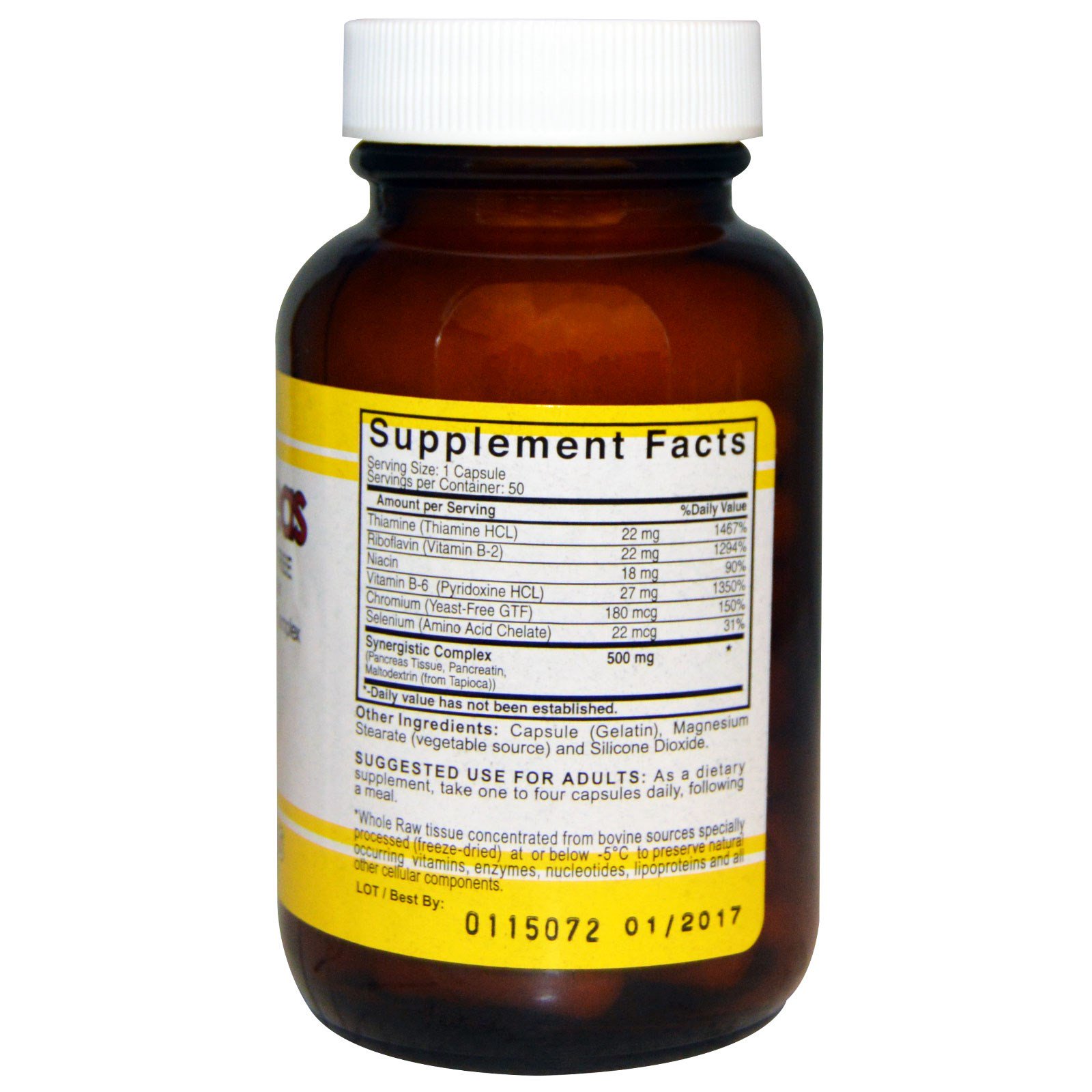 Comprar Natural Sources, Cru Pâncreas, 50 Cápsulas - Imagem 2