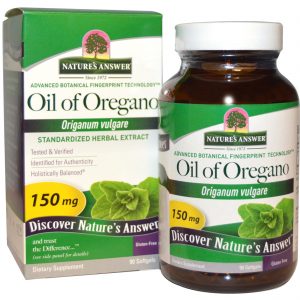 Comprar Nature's Answer, Óleo de Orégano, Origanum Vulgare, 150 mg, 90 Cápsulas Gelatinosas