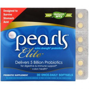 Comprar Nature's Way, Pearls Elite, Extra Strength Probiotics, 30 Once-Daily Softgels