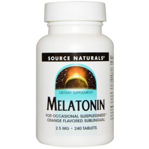 Comprar Source Naturals, Melatonina, Laranja, 2,5 mg, 240 Pastilhas