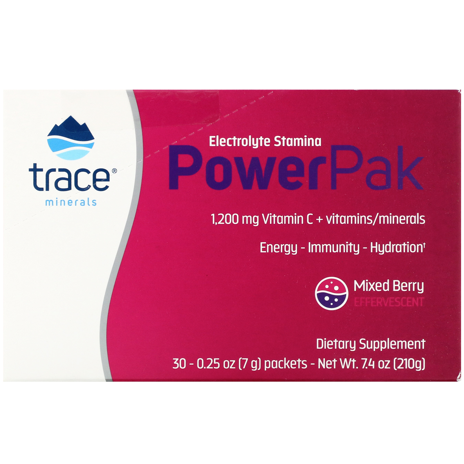 Comprar Trace Minerals Research, Electrolyte Stamina PowerPak, Mixed Berry, 30 Packets, 0.25 oz (7 g) Each