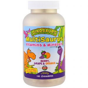 Comprar KAL, MultiSaurus, Vitamins and Minerals, Berry, Grape & Orange, 180 Chewables