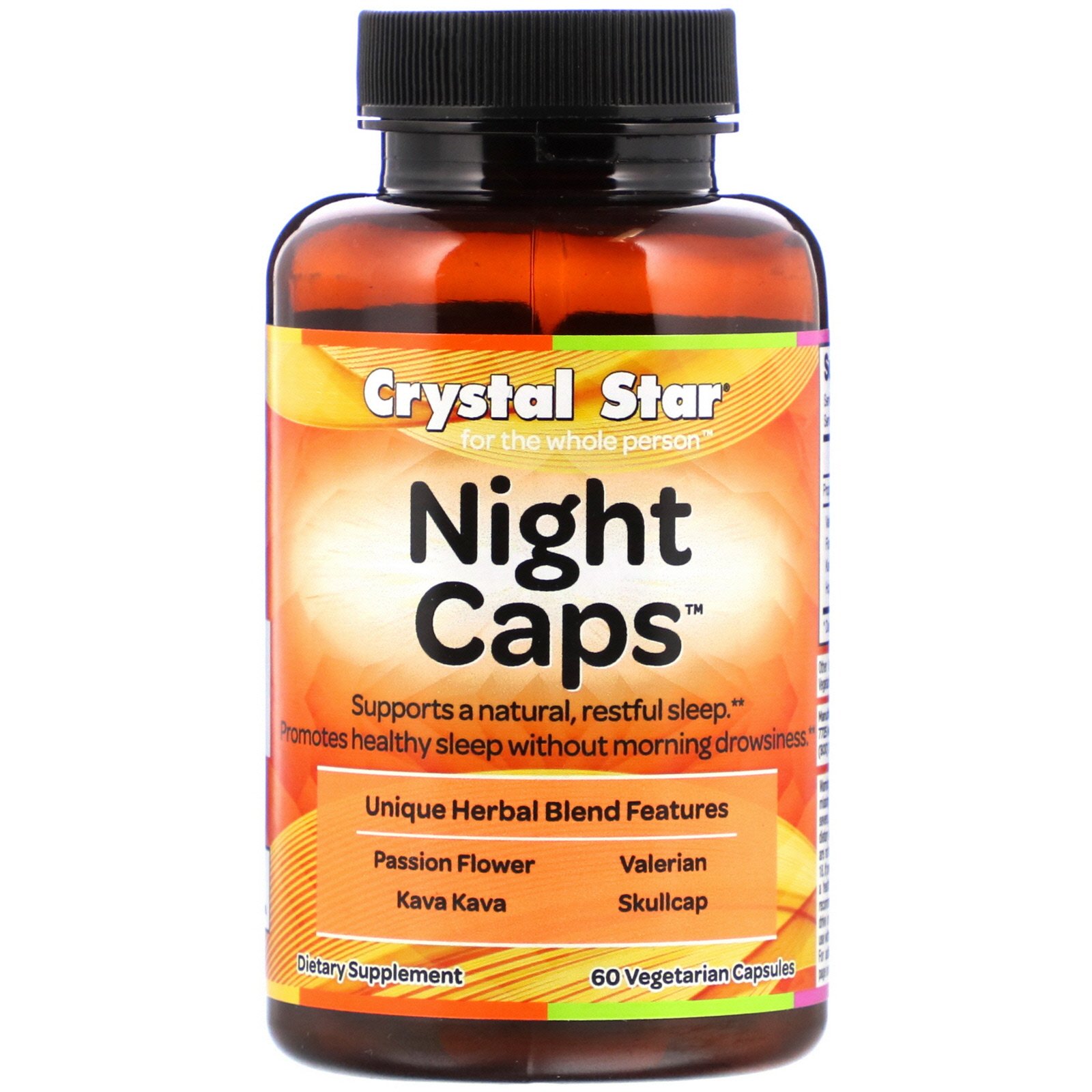 Comprar Crystal Star, Night Caps, 60 Cápsulas Vegetarianas