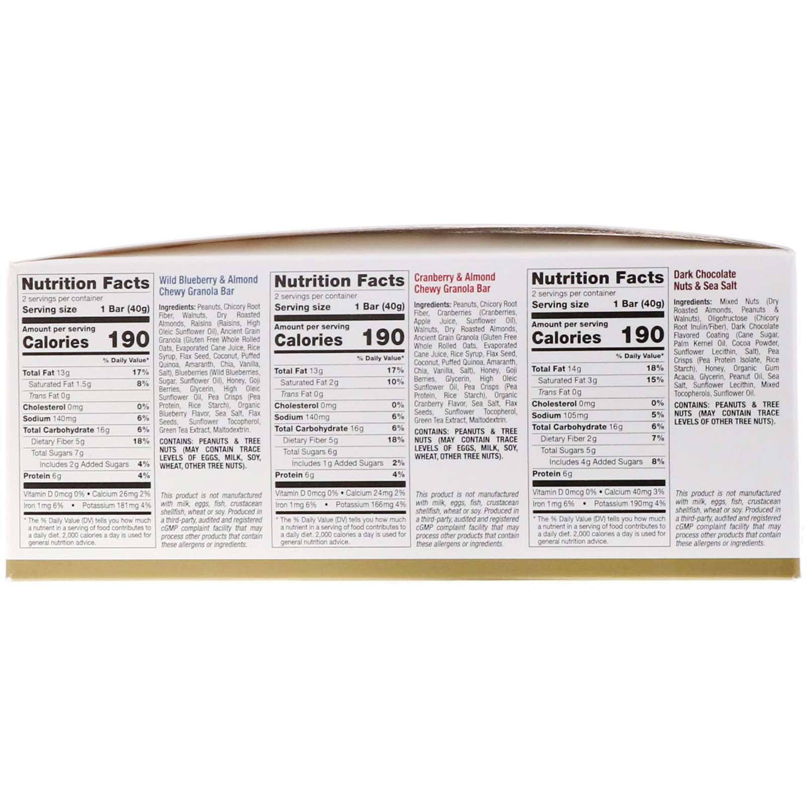 Comprar California Gold Nutrition, Alimentos, Pacote Variado de Barras para Lanche, 12 Barras, 1,4 oz (40 g) Cada - Imagem 3