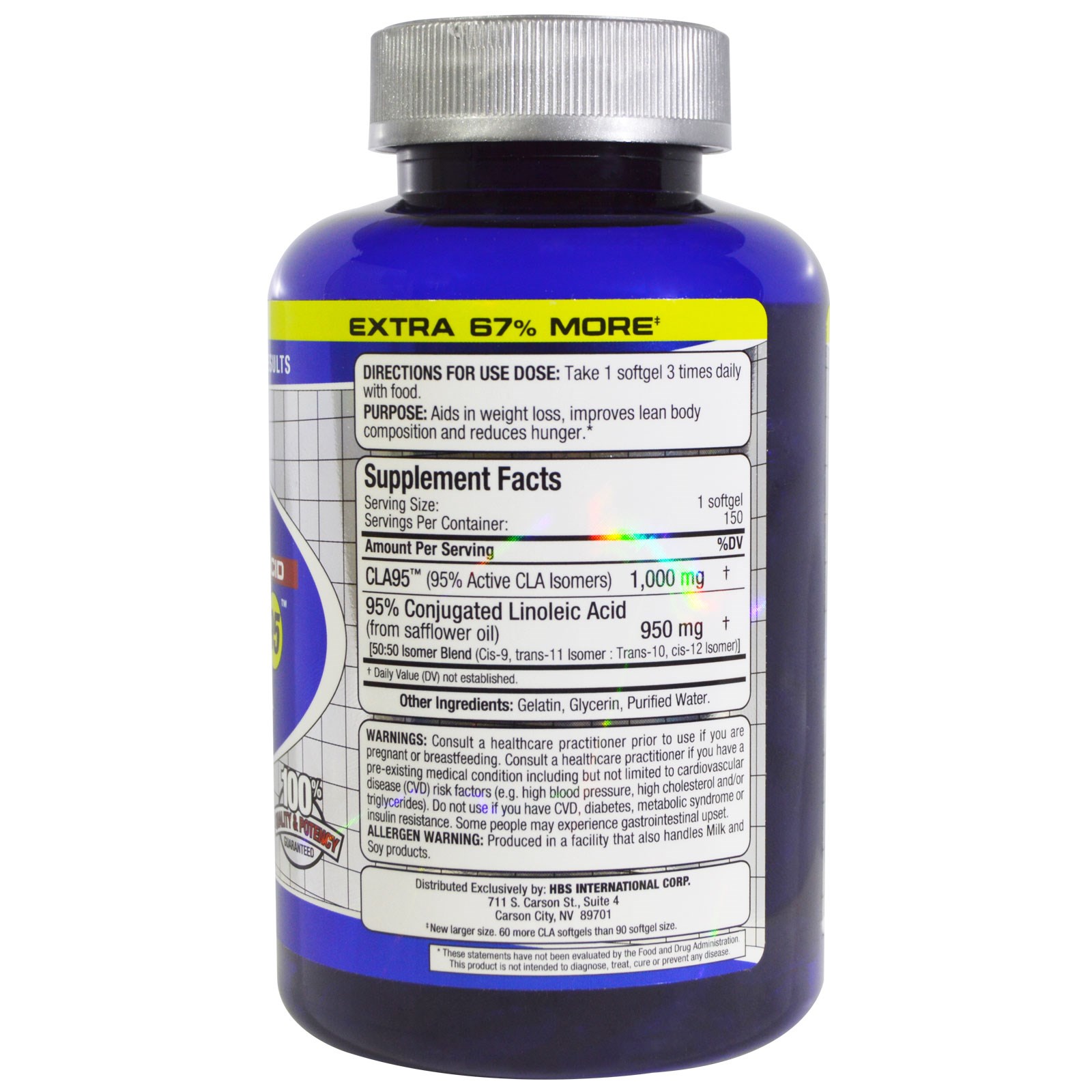 Comprar ALLMAX Nutrition, CLA95, 1,000 mg, 150 Softgels - Imagem 2