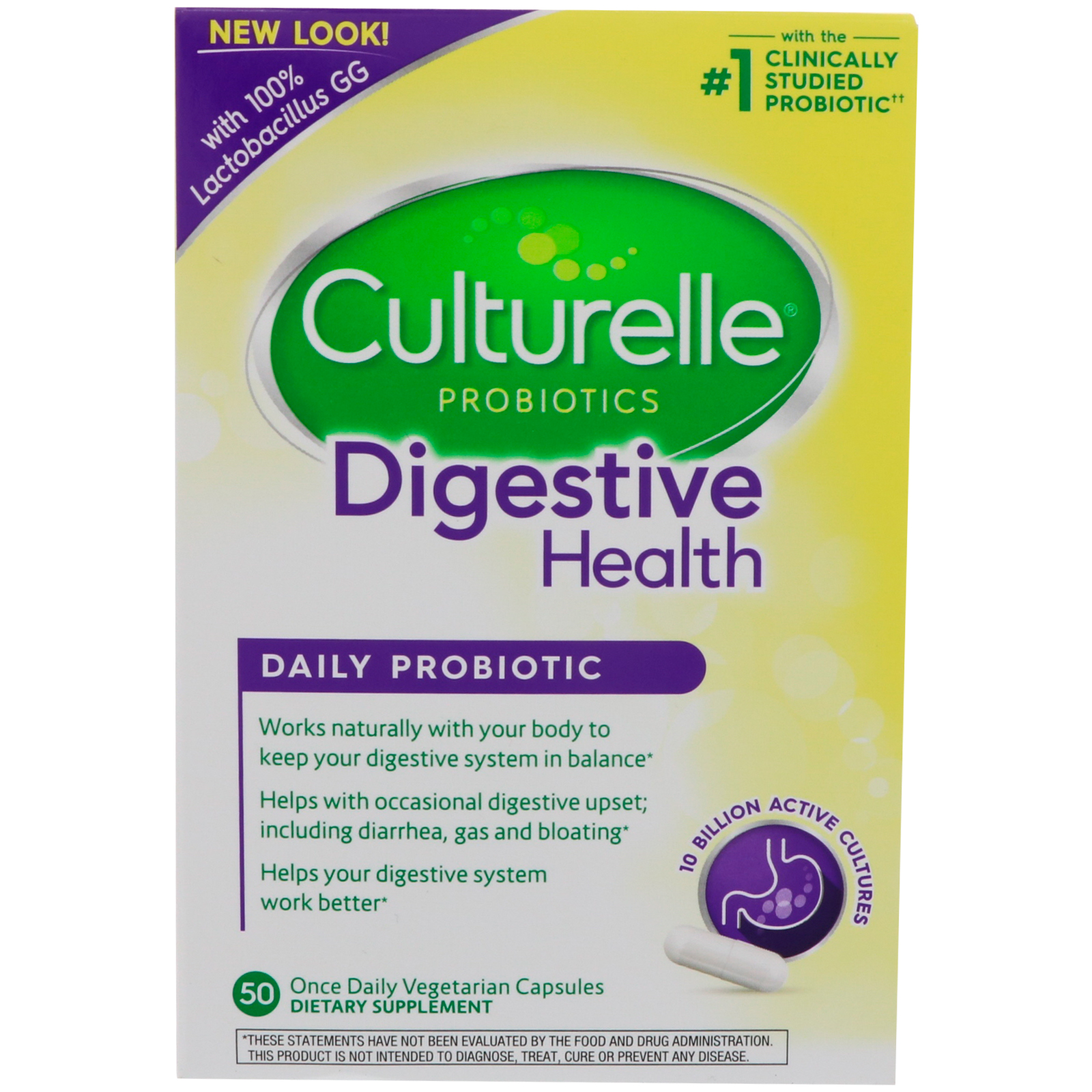 Comprar Culturelle, Saúde digestiva, Probiótico diário, 50 cápsulas vegetarianas diárias