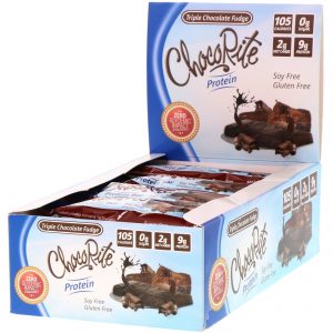 Comprar HealthSmart Foods, ChocoRite Protein Bar, Triple Chocolate Fudge, 16 Bars, 1.2 oz (34 g) Each