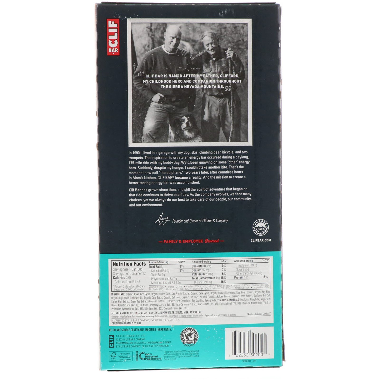 Comprar Clif Bar, Barra de Proteína, Chocolate de Menta Refrescante, 12 Barras, 2,40 oz (68 g) Cada - Imagem 3