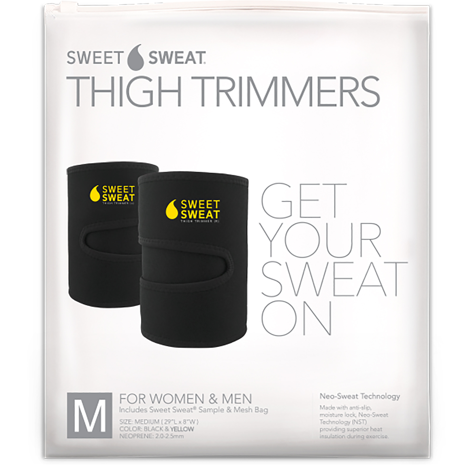 Comprar Sports Research, Sweet Sweat Thigh Trimmers, Medium, Yellow, 1 Pair
