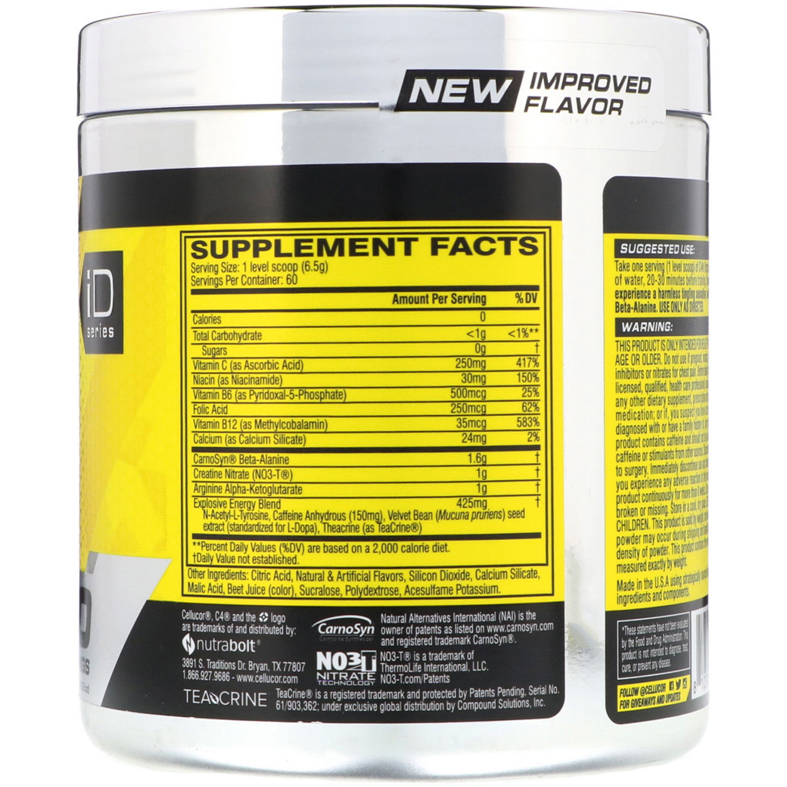 Comprar Cellucor, C4 Original Explosive, Pré-Treino, Limonada Rosa, 13,8 oz (390 g) - Imagem 2