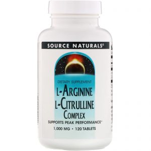 Comprar Source Naturals, Complexo de L-Arginina e L-Citrulina, 1.000 mg, 120 Comprimidos